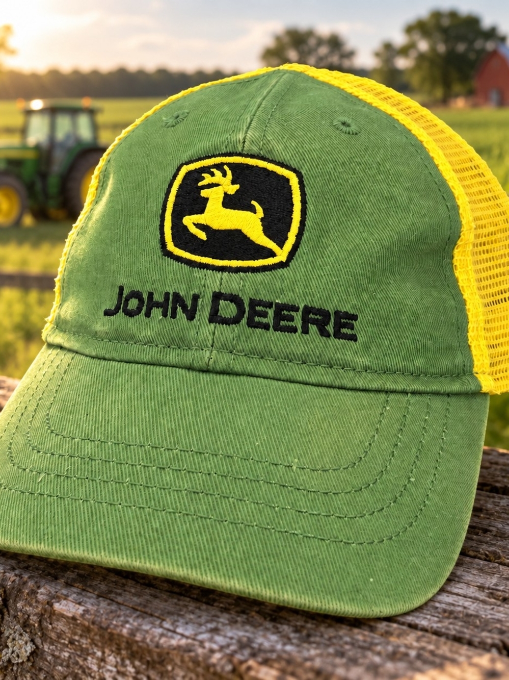 John Deere Toddler Green Yellow Mesh Trucker Hat